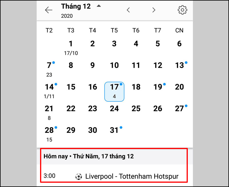Xem lịch b&oacute;ng đ&aacute; theo th&aacute;ng